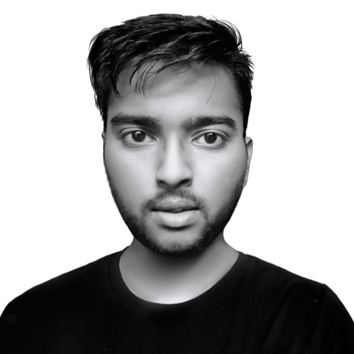 Sahil, a black-and-white portrait